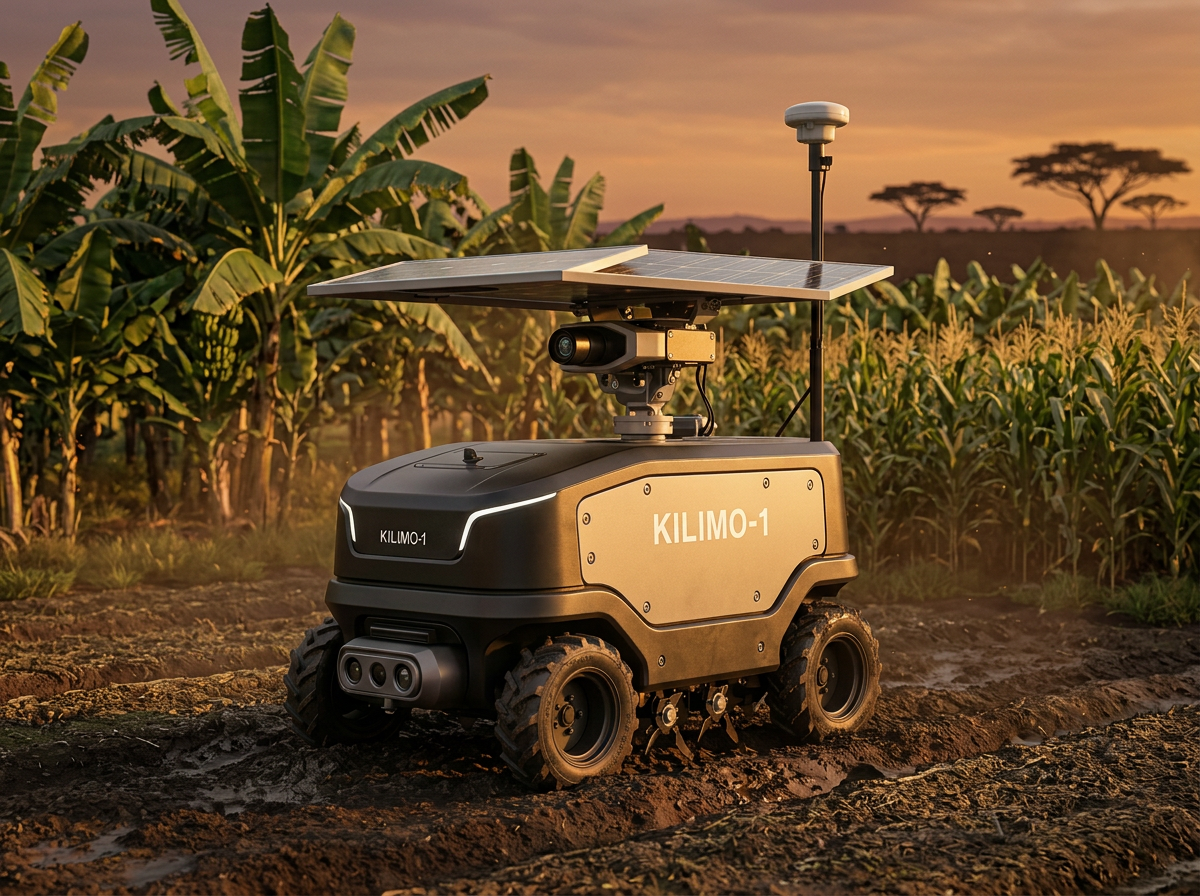 KILIMO-1 tractor in banana and maize field